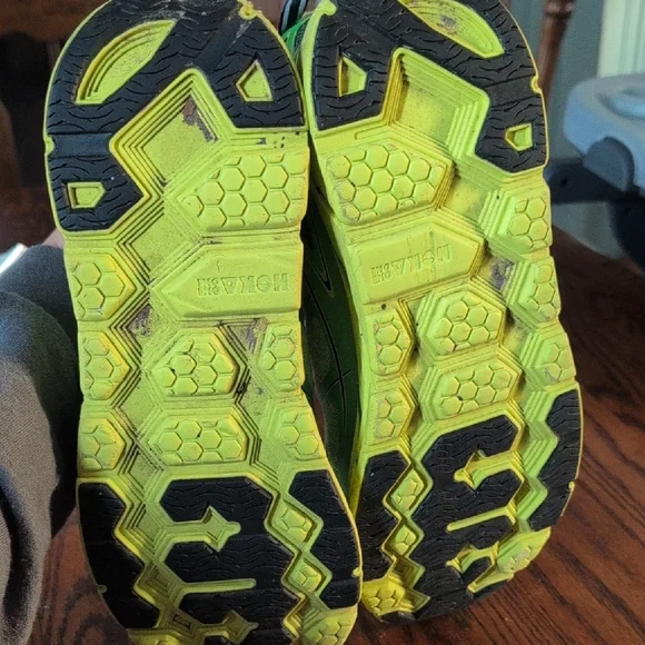 Hoka Men's Green and Yellow Running Shoes - Picture 10 of 11